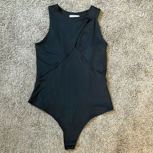 Black open one piece